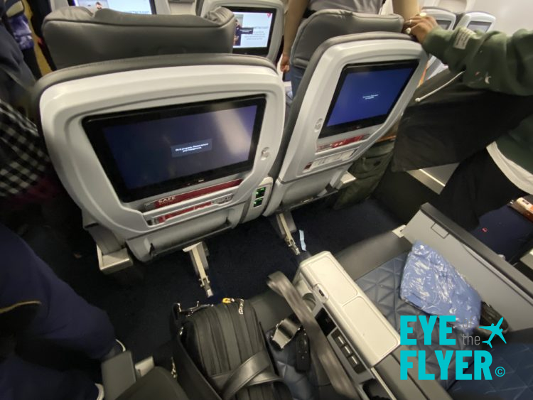 Delta Premium Select Comfort Plus Review Cabin Deplaning Eye