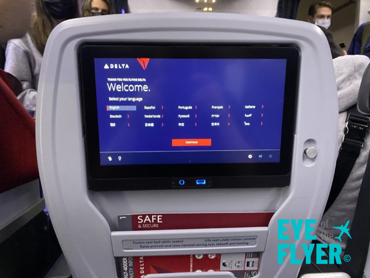 Delta Premium Select Comfort Plus 767 400 Review IFE Screen Eye Of