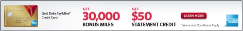banner add for delta amex gold card