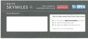 AmEx companion cert