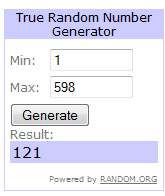 a screenshot of a number generator
