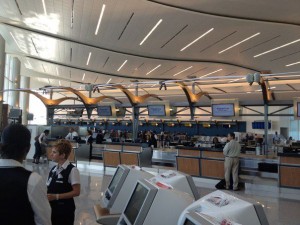 people in an airport terminal
