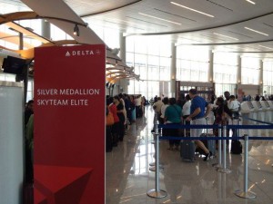 a group of people in a line