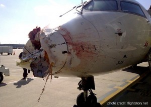 a close-up of an airplane