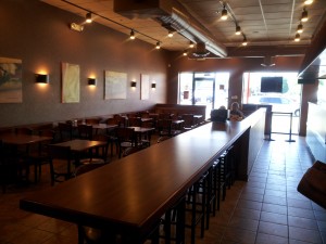 long table in a restaurant