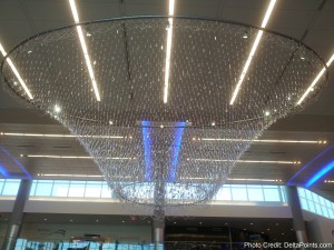 a large chandelier in a building