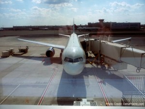 an airplane at an airport