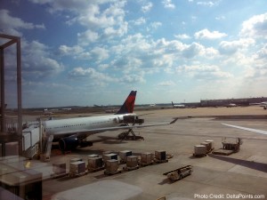 an airplane at an airport