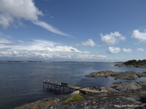a dock on the water