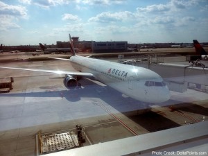 an airplane parked at an airport