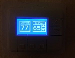 a digital display on a wall