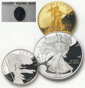 several different coins with a picture of a woman