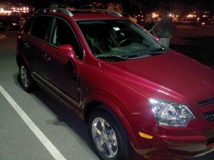 a car parked in a parking lot