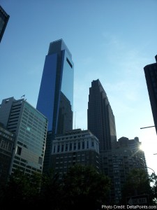 a low angle view of a city