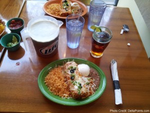 a plate of food on a table