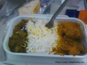 a container of food with a fork