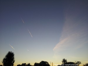 a blue sky with clouds