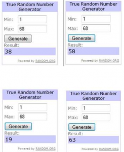 a screenshot of a number generator