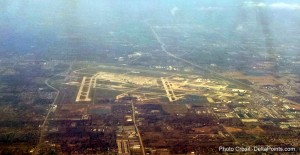 an aerial view of a city