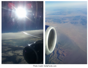 a view of the sun from an airplane