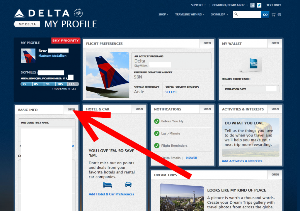 add known traveller number to delta