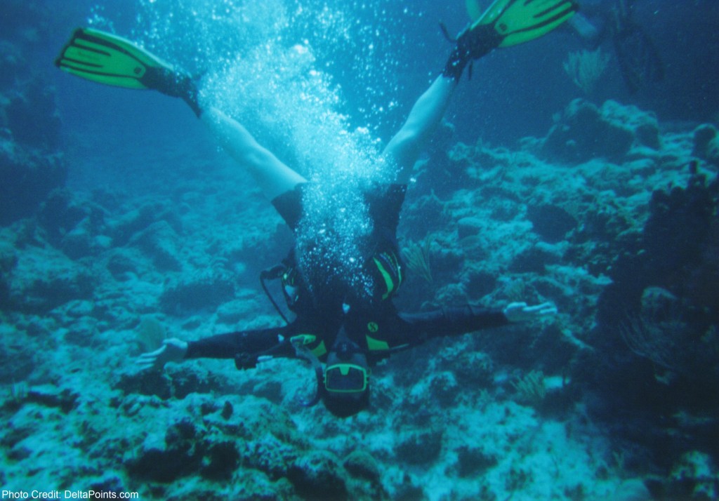 a person in scuba gear underwater