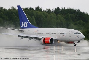a plane taking off from the runway