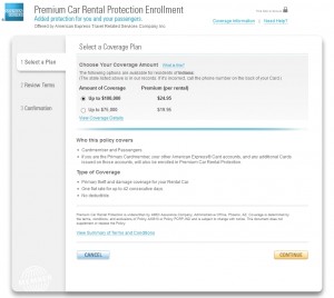 a screenshot of a car rental application
