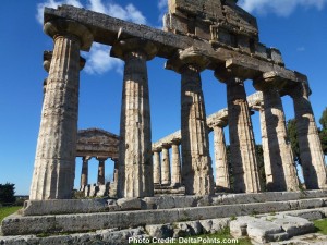 a stone structure with columns