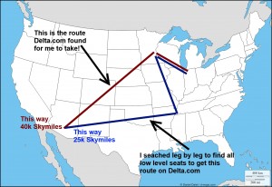 a map of the united states with arrows pointing to the route