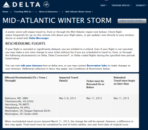a screenshot of a flight schedule