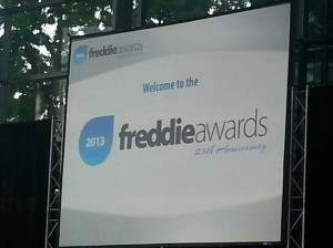 a large screen with text on it