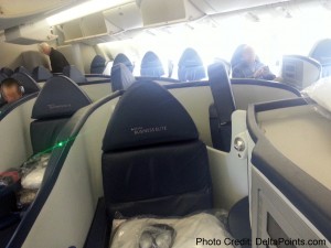 a seat in an airplane