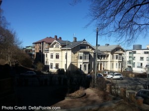a building with cars parked in front of it