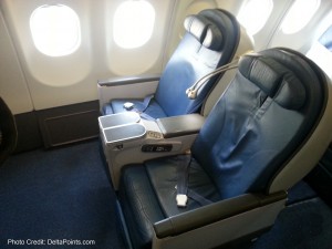 a seat in an airplane