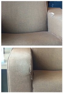 a close-up of a couch