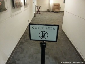 a sign in a hallway