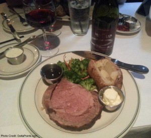 a plate of food with a knife and fork
