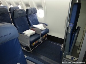 a row of seats in an airplane