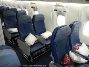 a row of seats in an airplane