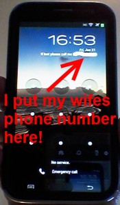 rene lock screen on this phone