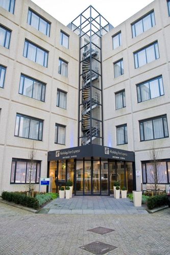 a building with a spiral staircase