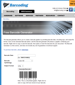 bar code maker
