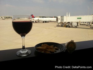 wine in skyclub mke before mileage run delta points blog