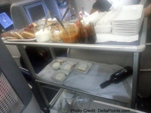 dessert cart business class 767-300 atlanta to europe delta points blog