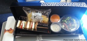 lunch klm regional jet amsterdam to gothenburg