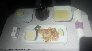 prawns business class 767-300 atlanta to europe delta points blog