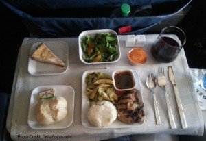 dinner msp-lax 1st class delta airlines delta points blog mileage run