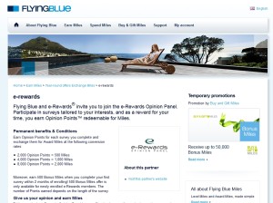 e-rewards flying blue