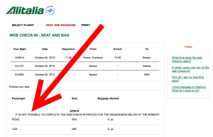 no online checkin alitalia